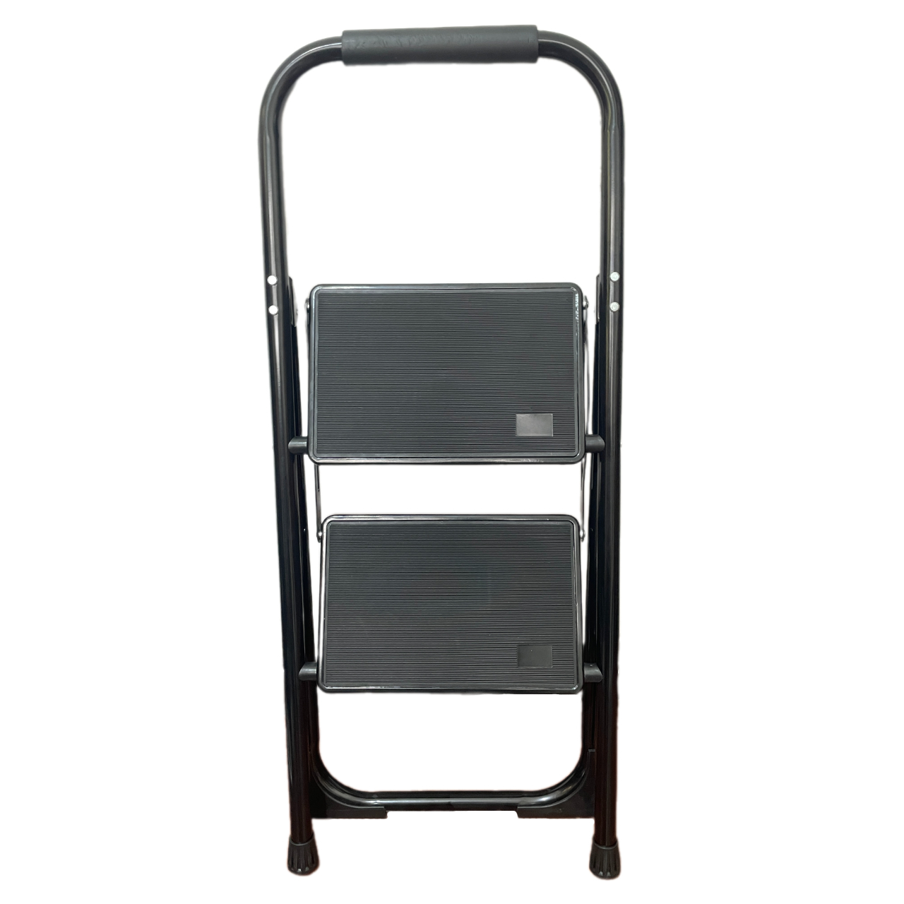 2 Step Ladder, Foldable, Load capacity 330lbs, Black