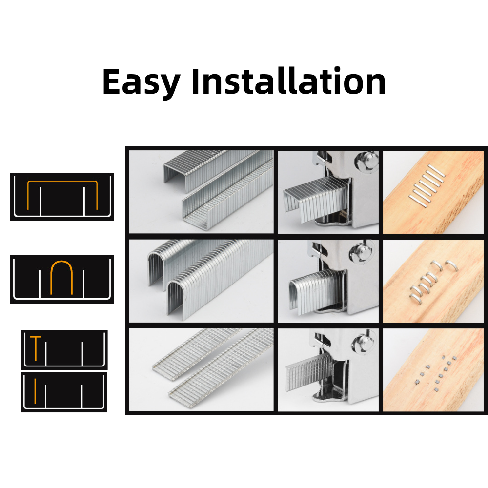Heavy Duty Staple Gun, 4-in-1, Manual, with 4000 PCS Nails