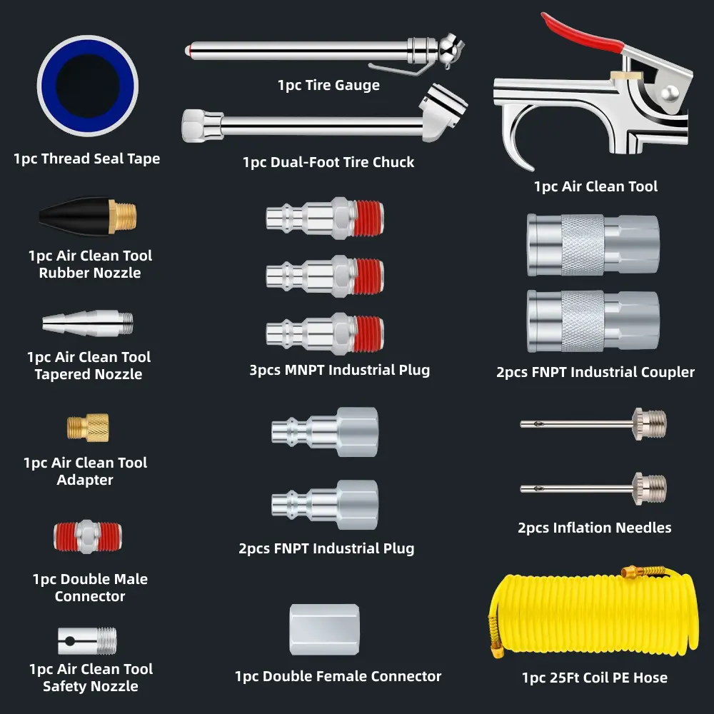20 PCS Air Compressor Accessory Kit