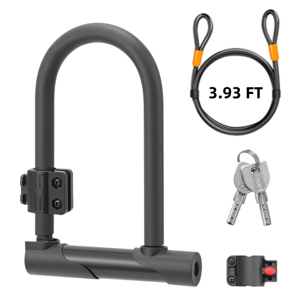 Bike U Lock With Security Cable