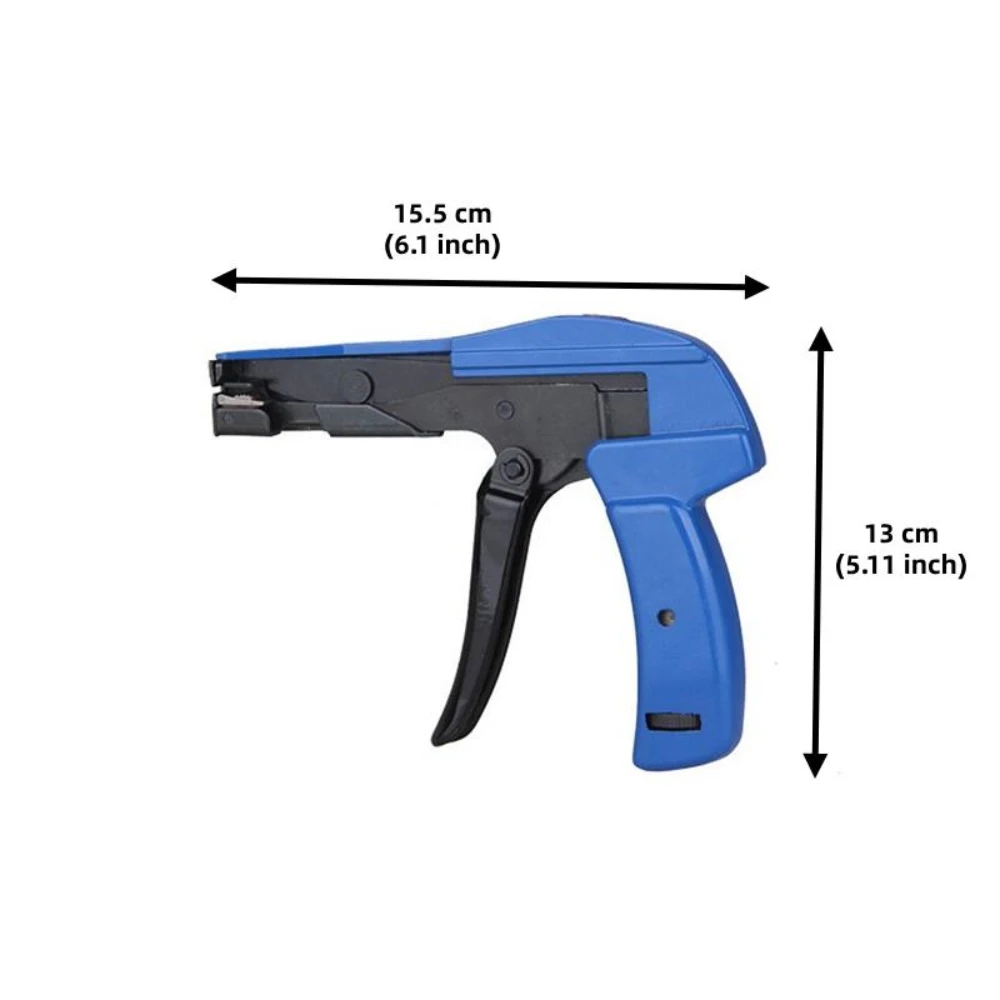 Nylon Cable Tie Gun, 2-in-1 Bundle and cutting, Adjustable Tension, Fastening and Cutting Tool, with Built-In Cutter, Suitable for 0.09-0.19 inch Cable Ties