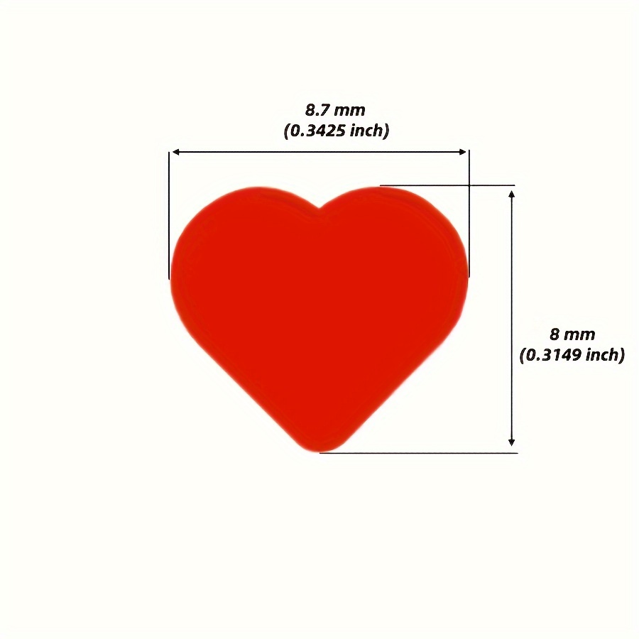 5 PCS Heart Shape Camera Cover Sticker