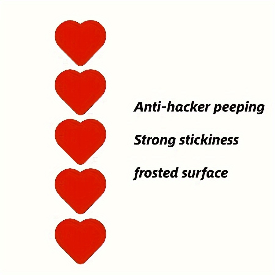 5 PCS Heart Shape Camera Cover Sticker