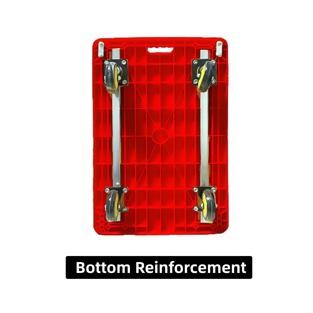 Heavy Duty Platform Truck, Foldable, Red, 661 lbs Weight Capacity