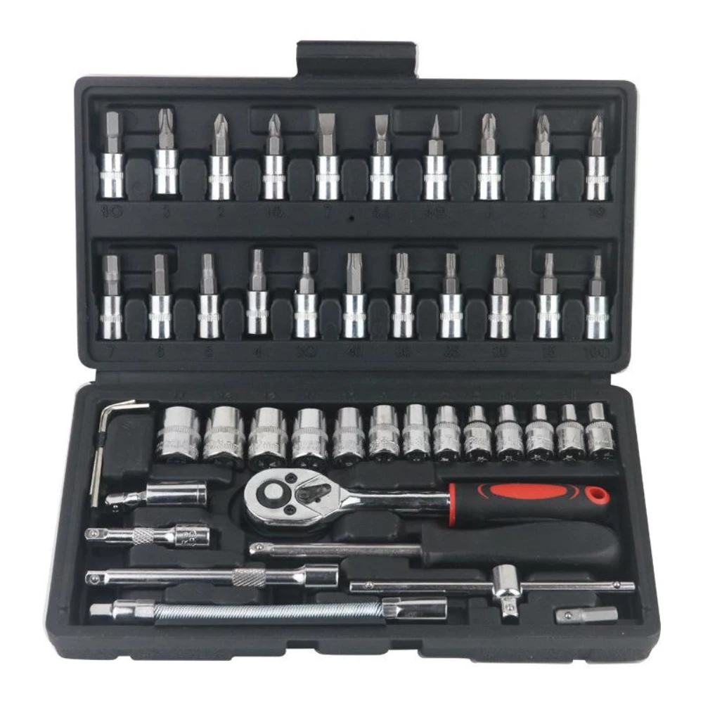 46 PCS Socket Wrench Set, with Storage Case