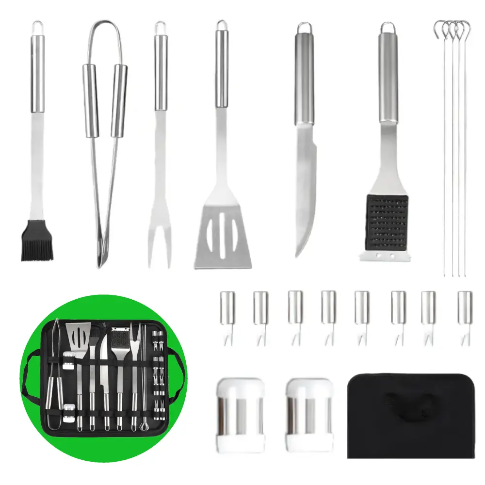 21 PCS Stainless BBQ Grill Tools Set