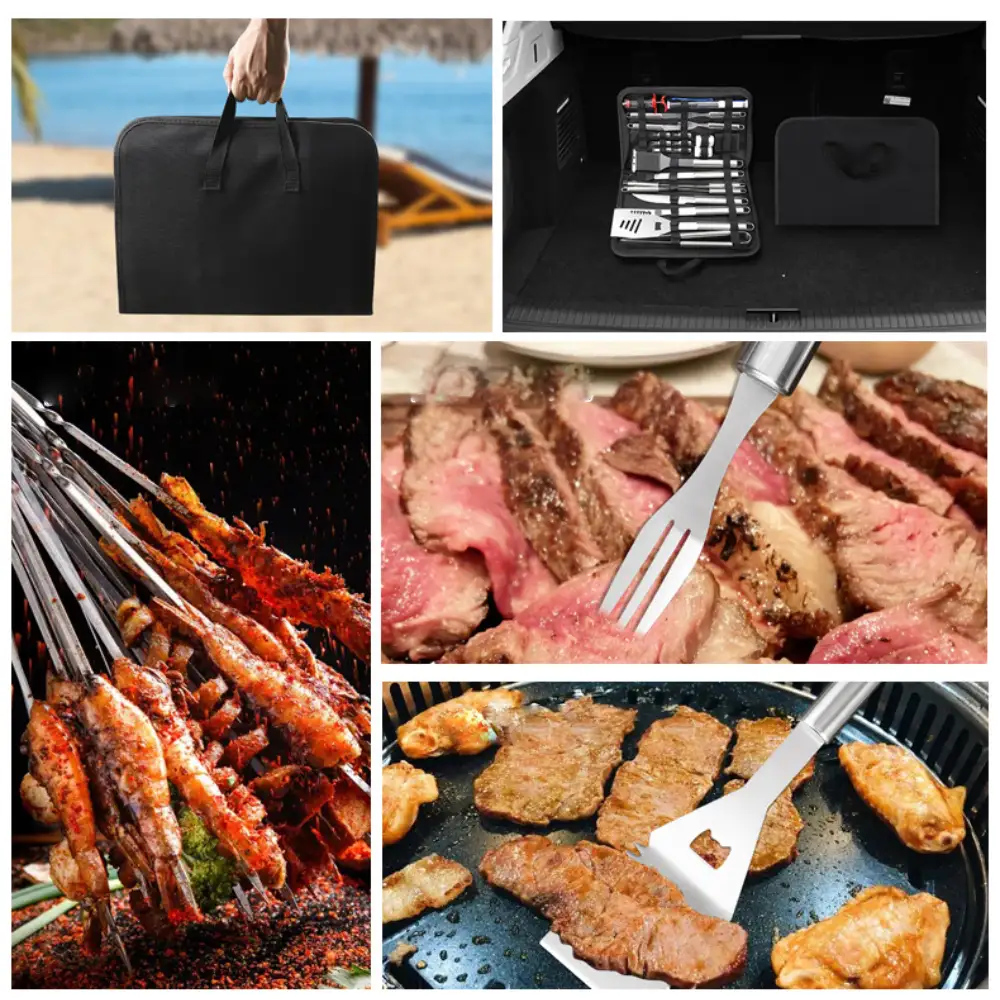 21 PCS Stainless BBQ Grill Tools Set