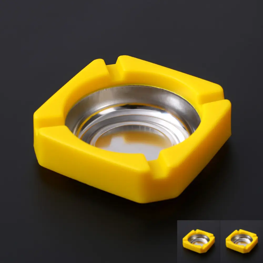 3 PCS Stainless Steel Ashtray, Ultralight, Portable, Square