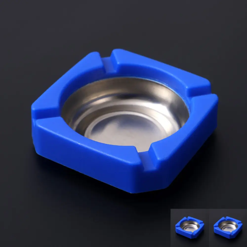 3 PCS Stainless Steel Ashtray, Ultralight, Portable, Square