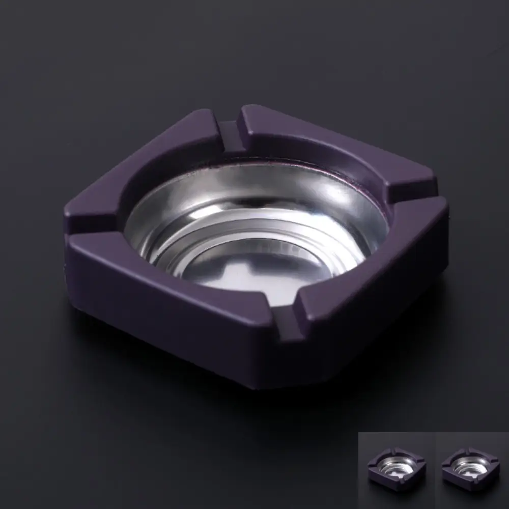 3 PCS Stainless Steel Ashtray, Ultralight, Portable, Square